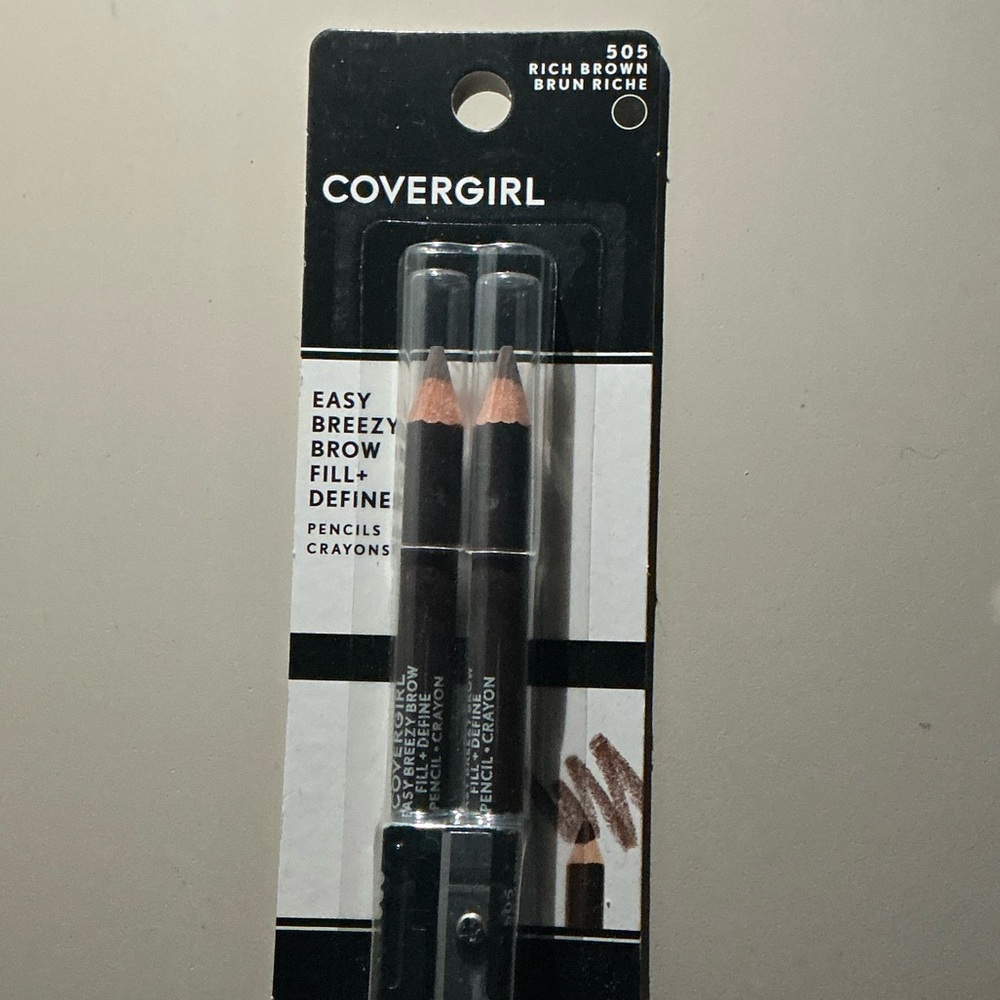 COVERGIRL Easy Breezy Brow Fill + Define Pencils - Rich Brown Duo